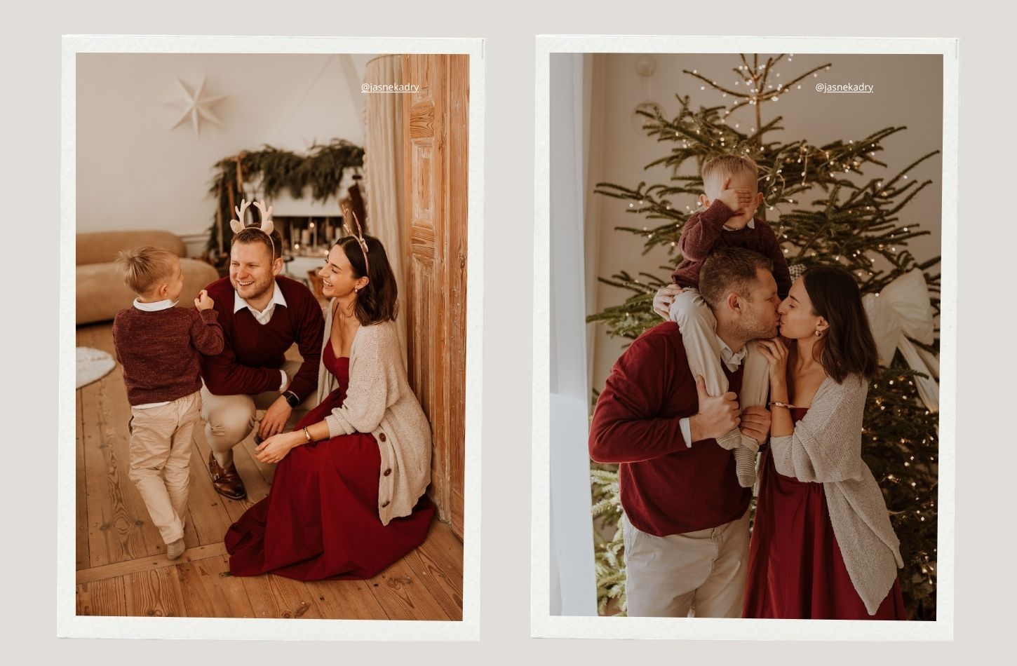 Rodzinne sesje świąteczne przy choince w Silky Studio